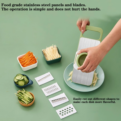 Manual 5-in-1 High-Quality Vegetable & Fruit Slicer cutter With Five Changeable Blades
